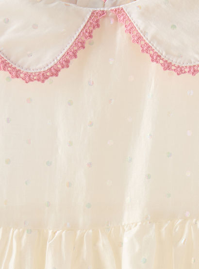 Eligo Peter Pan Collar Cap Sleeves Dress with Polka Dot Print-girls-clothing-dressesandjumpsuits-image-5