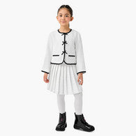 Eligo Embellished Jacket with Pleated Skirt and Tights-undefined-image-1