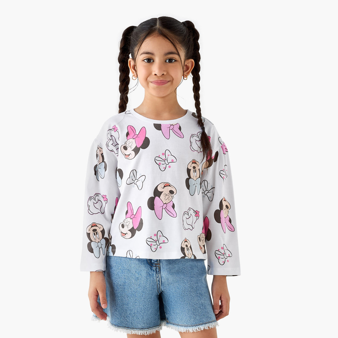Disney Minnie Mouse Print Long Sleeves T-shirt - Set of 2