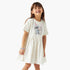 Disney Stitch and Angel Print Dress with Short Sleeves - Cream / 1-2 yrs