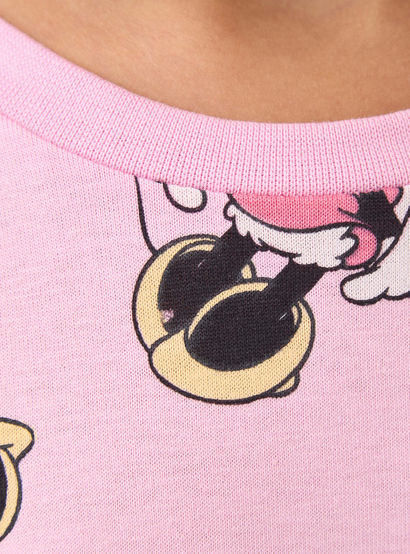 Disney Round Neck Long Sleeve Dress with Minnie Mouse Print-girls-clothing-dressesandjumpsuits-image-5