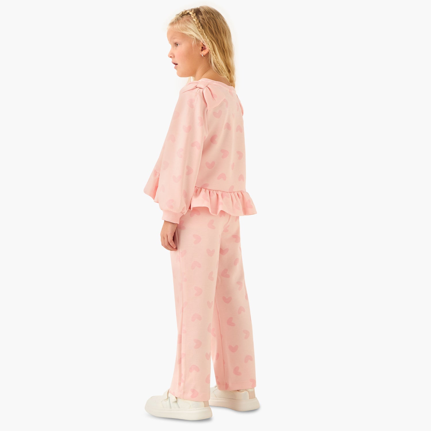 Disney Girls Sweatshirt and Track Pants Set with Stitch and Angel Print - Long Sleeves - Crew Neck