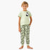 Juniors Zebra Print T-shirt and Pyjama Set - Green / 2-3 yrs