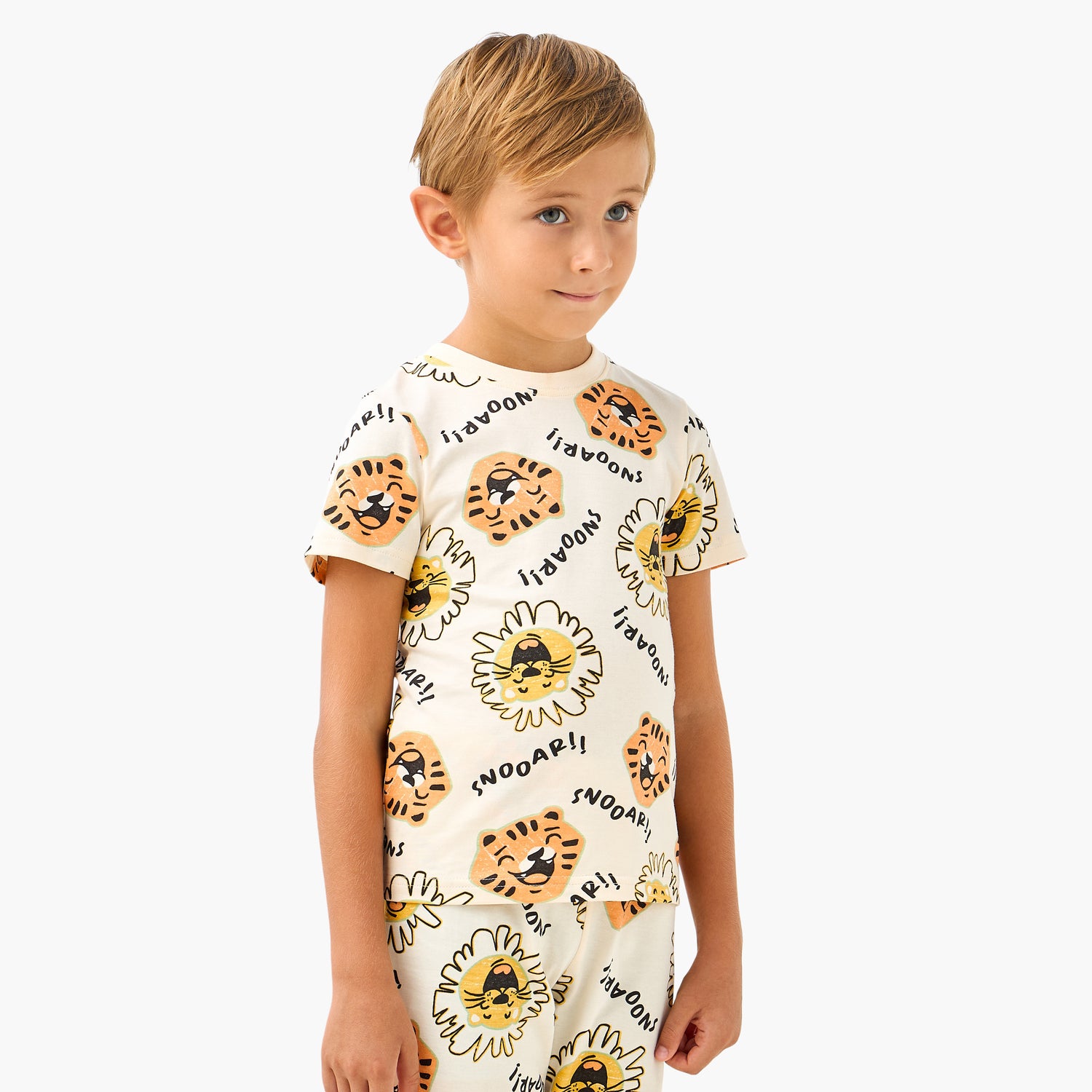 Juniors Tiger Print T-shirts and Pyjamas - Set of 2