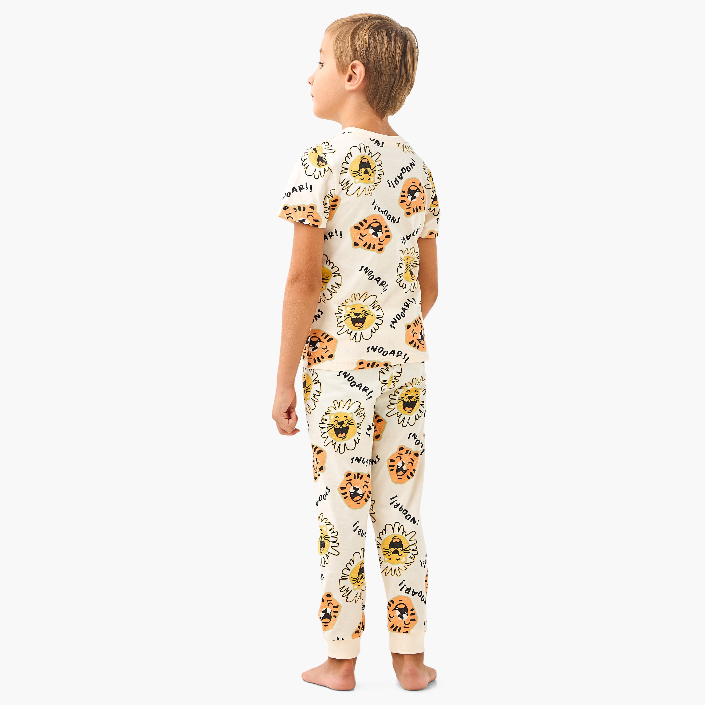 Juniors Tiger Print T-shirts and Pyjamas - Set of 2