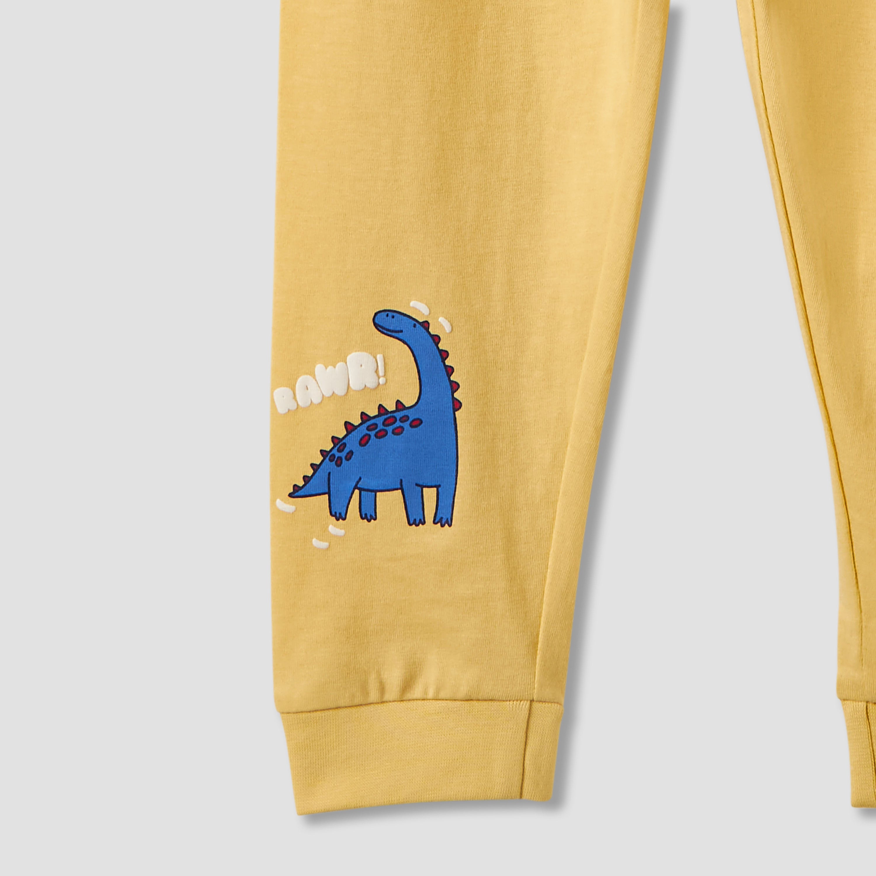 Juniors Dinosaur Print T-shirt and Pyjamas - Set of 2