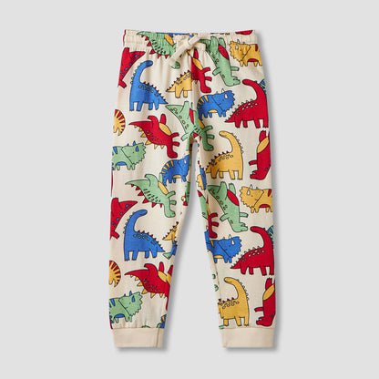 Juniors Dinosaur Print T-shirt and Pyjamas - Set of 2