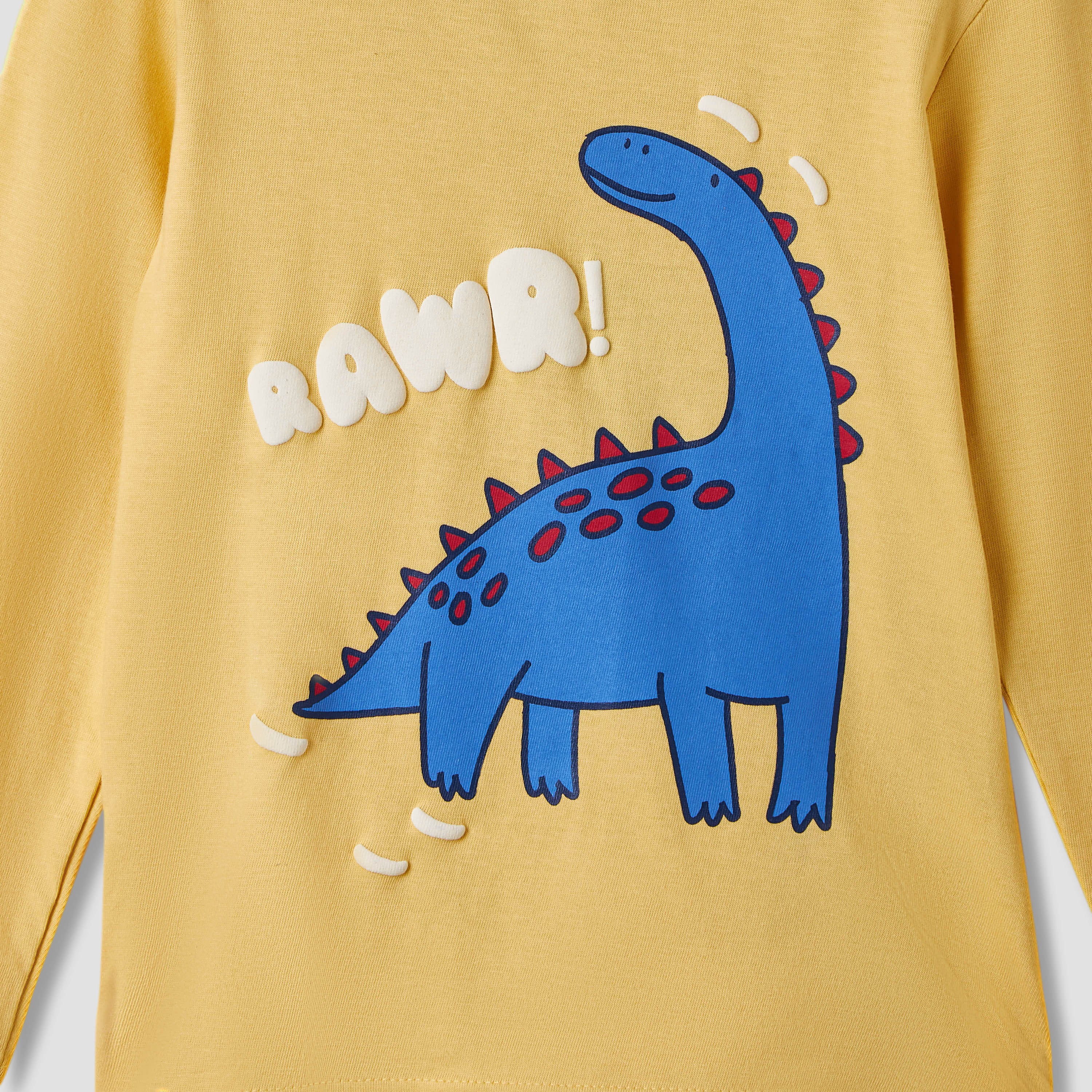 Juniors Dinosaur Print T-shirt and Pyjamas - Set of 2
