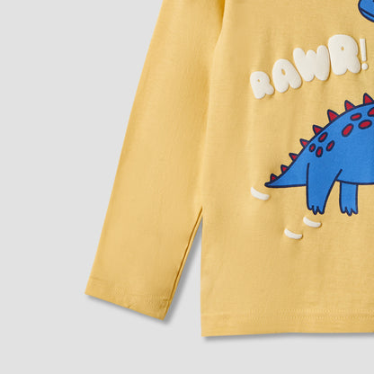 Juniors Dinosaur Print T-shirt and Pyjamas - Set of 2