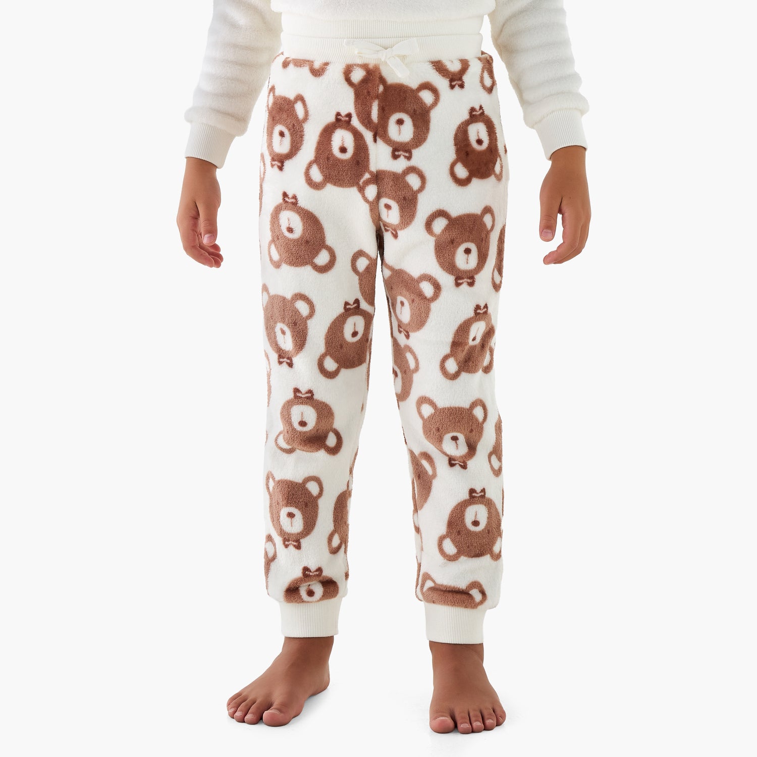 Juniors Bear Applique T-shirt and Pyjama Set