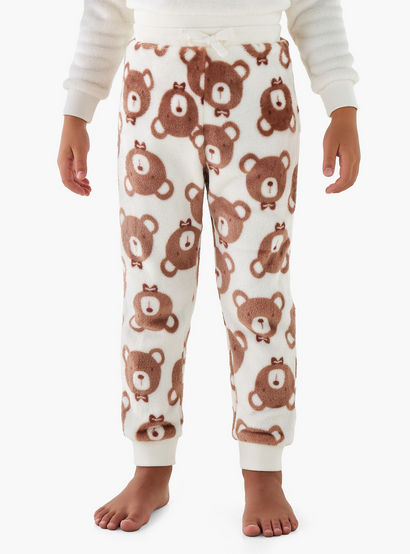 Juniors Bear Applique T-shirt and Pyjama Set-boys-clothing-nightwear-image-3