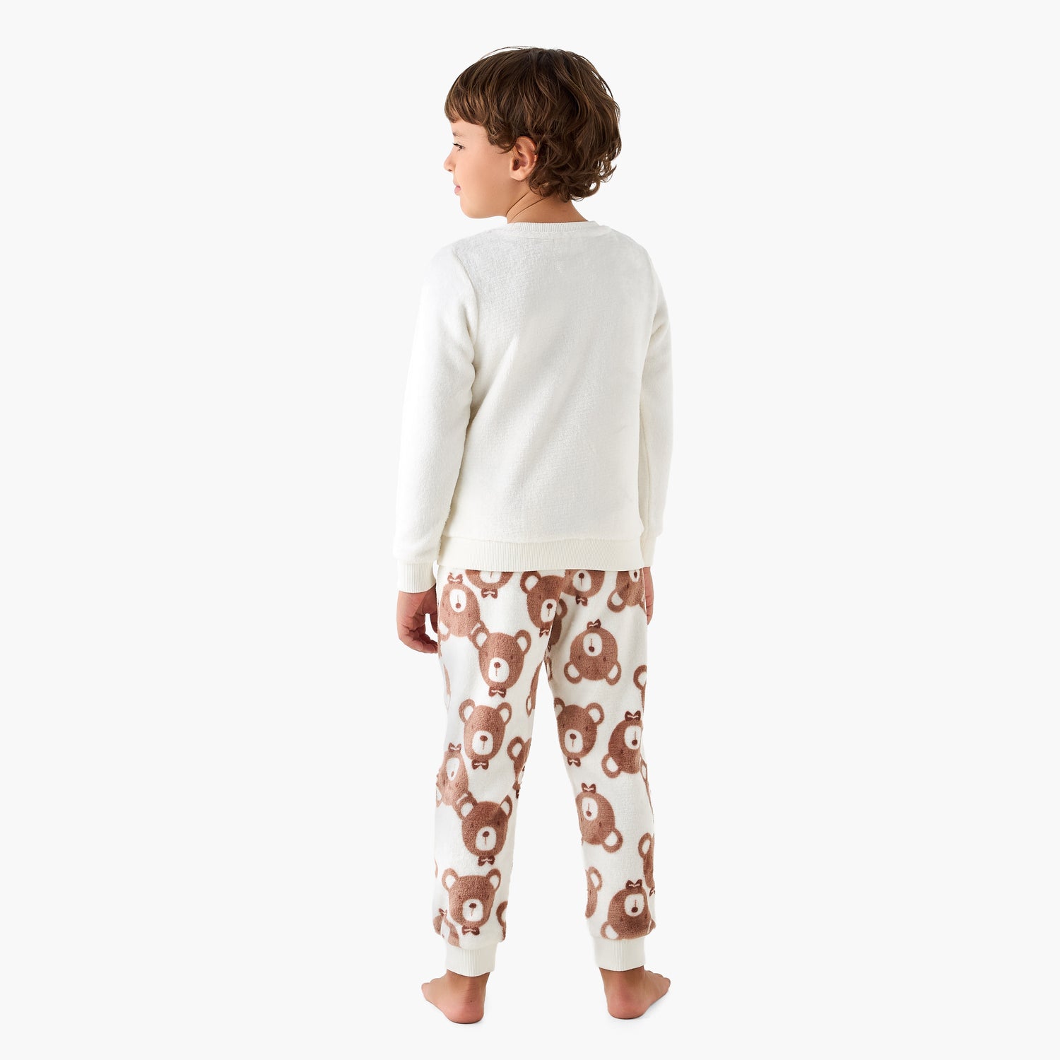 Juniors Bear Applique T-shirt and Pyjama Set