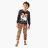 Juniors Tiger Applique Sweatshirt and Pyjama Set - Grey / 2-3 yrs