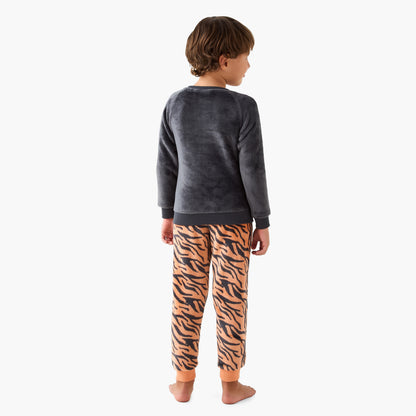 Juniors Tiger Applique Sweatshirt and Pyjama Set