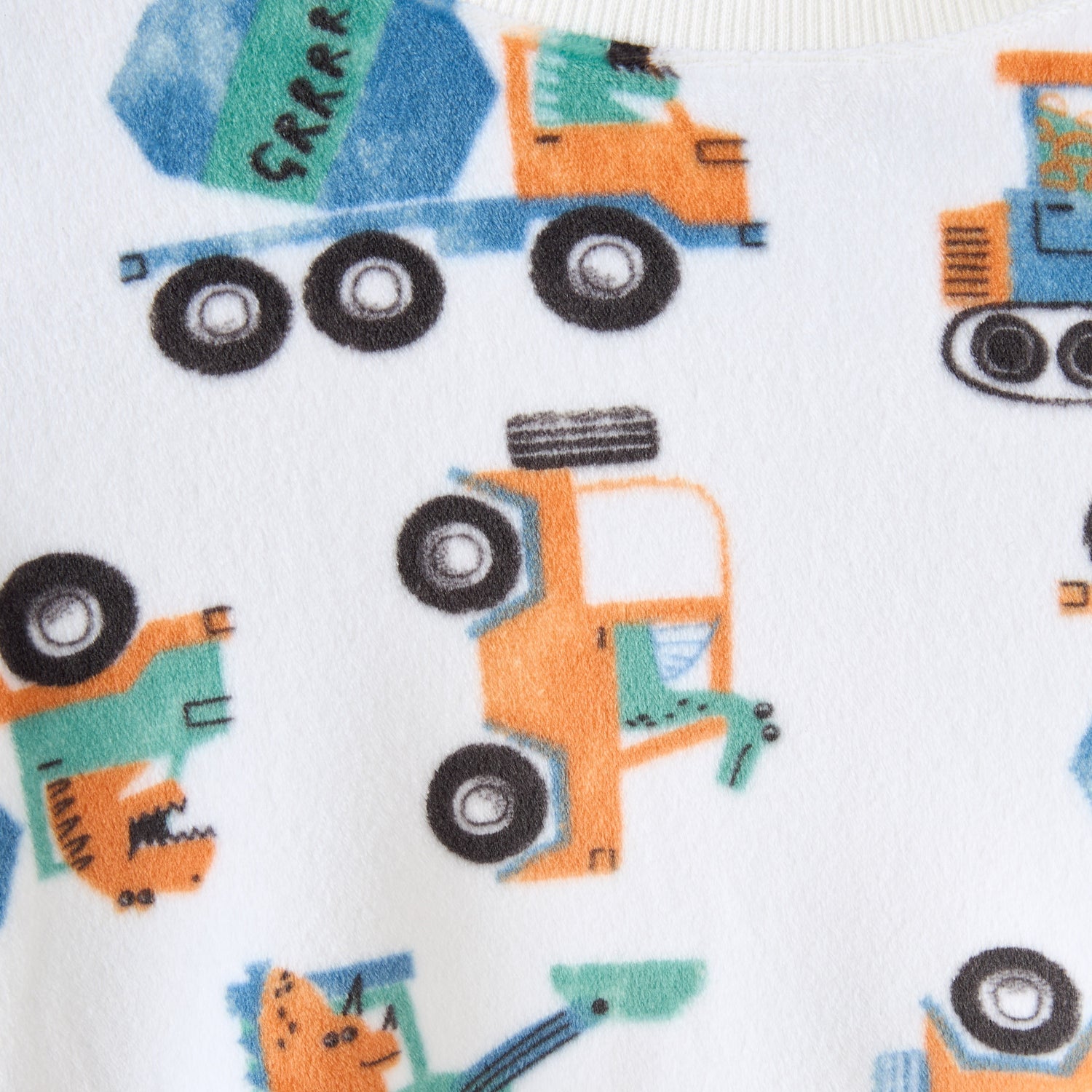 Juniors Construction Vehicle Print T-shirt and Pyjama Set