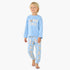 Juniors Cotton Crew Neck Long Sleeves Pyjama Set with Bear Print - Blue / 7-8 yrs