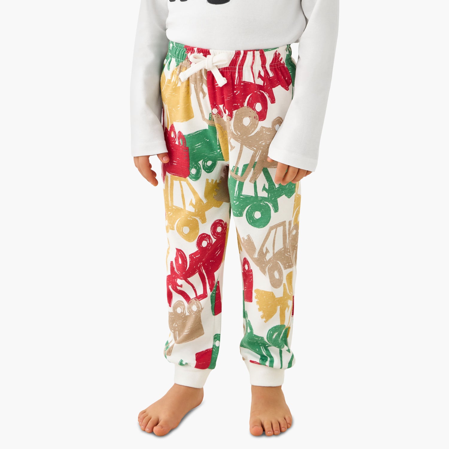 Juniors Cotton Crew Neck Long Sleeves Pyjama Set with Sailboat Print