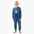 Juniors Cotton Crew Neck Long Sleeves Pyjama Set with Bear Print - Blue / 2-3 yrs