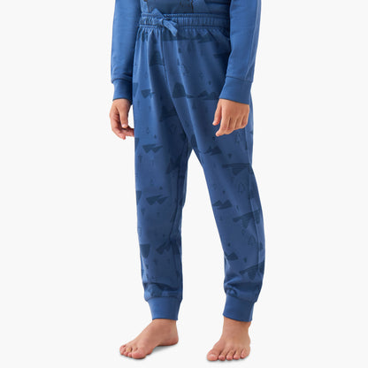 Juniors Cotton Crew Neck Long Sleeves Pyjama Set with Bear Print