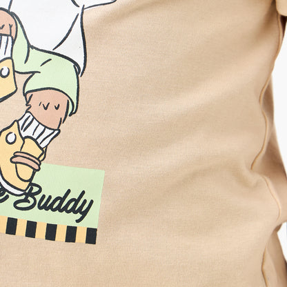 Juniors Teddy Bear Print T-shirt and Pyjama Set