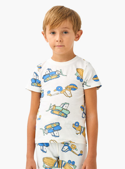 Juniors Cotton Crew Neck Long Sleeves Pyjama Set with Underwater Print-promo_babyshop_Buy2for69_UAE130126-image-2