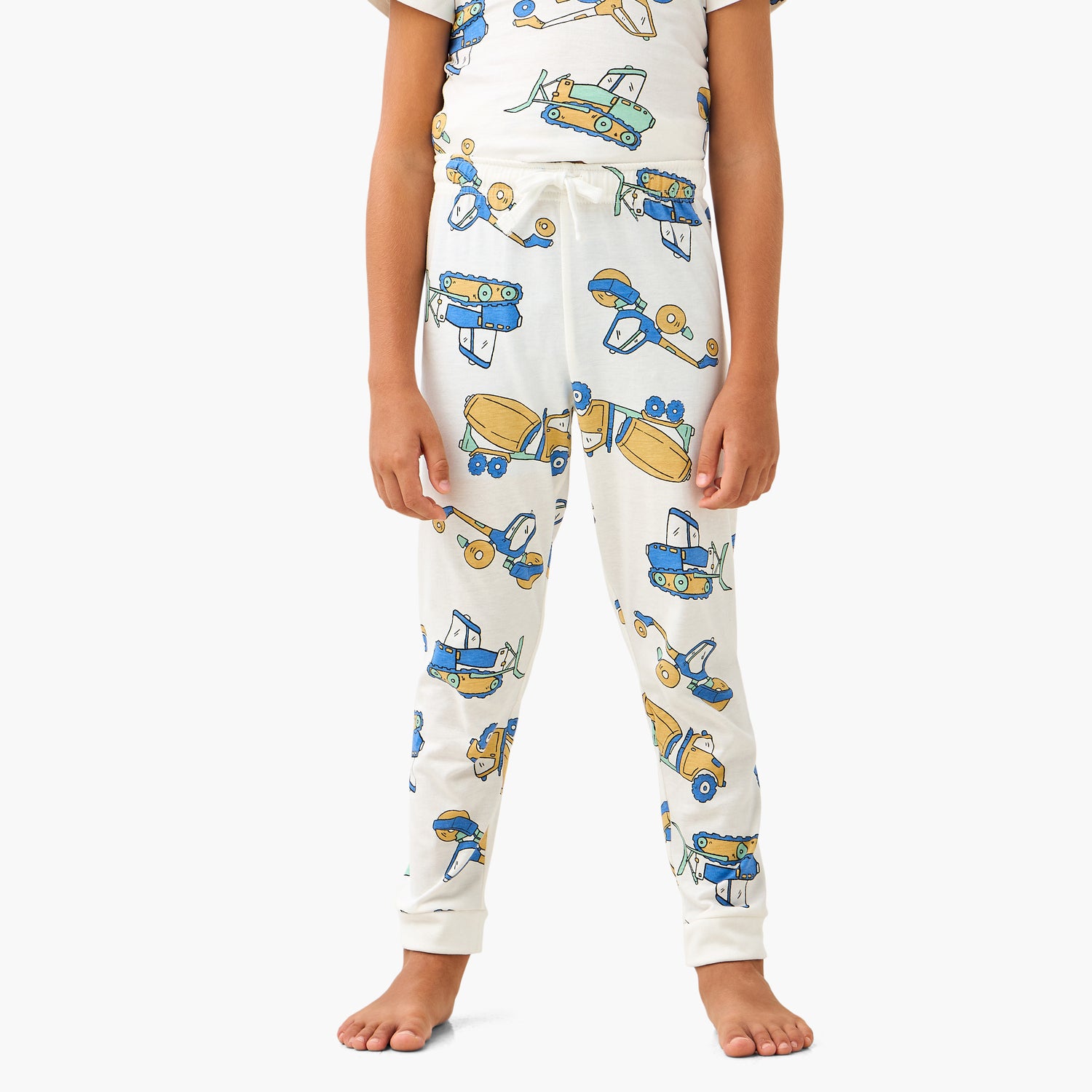 Juniors Cotton Crew Neck Long Sleeves Pyjama Set with Underwater Print