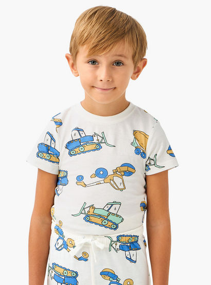 Juniors Cotton Crew Neck Long Sleeves Pyjama Set with Underwater Print-promo_babyshop_Buy2for69_UAE130126-image-5