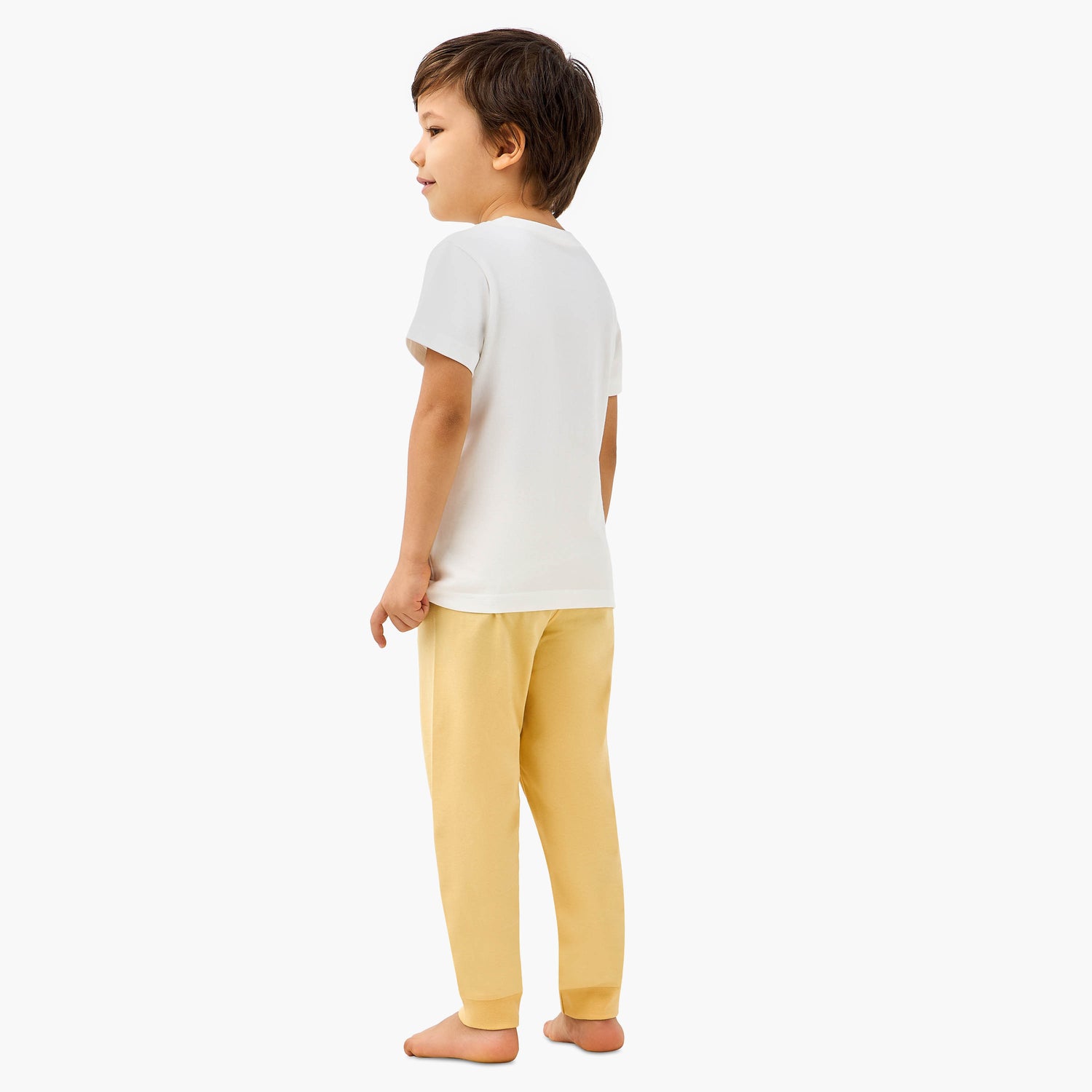 Juniors Cotton Crew Neck Long Sleeves Pyjama Set with Underwater Print