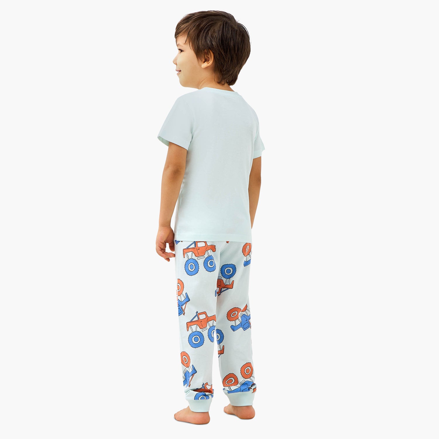 Juniors Monster Truck Print T-shirt and Pyjama Set