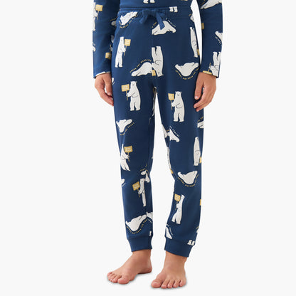 Juniors Cotton Round Neck Long Sleeves Pyjama Set with Graphic Print