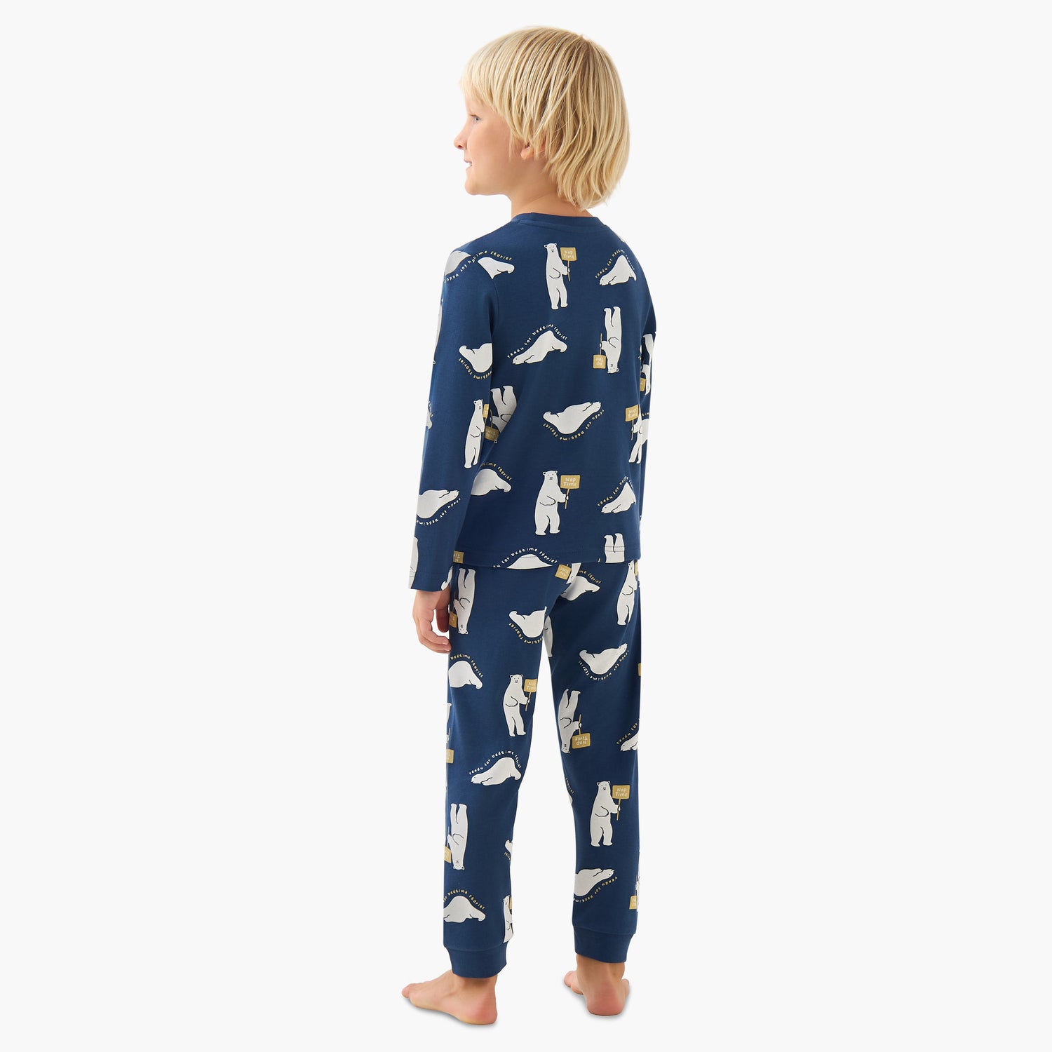 Juniors Cotton Round Neck Long Sleeves Pyjama Set with Graphic Print