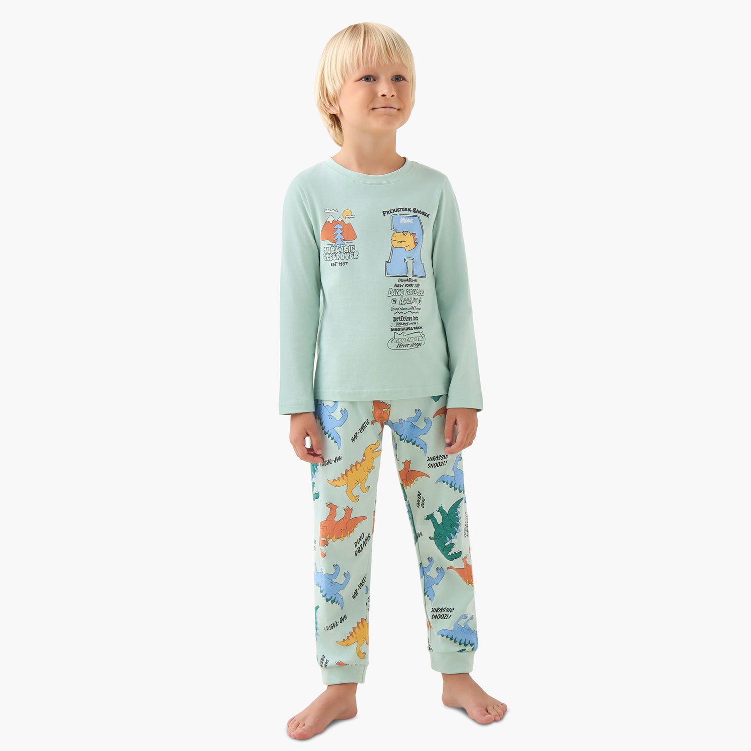 Juniors Monster Truck Print T-shirt and Pyjama Set