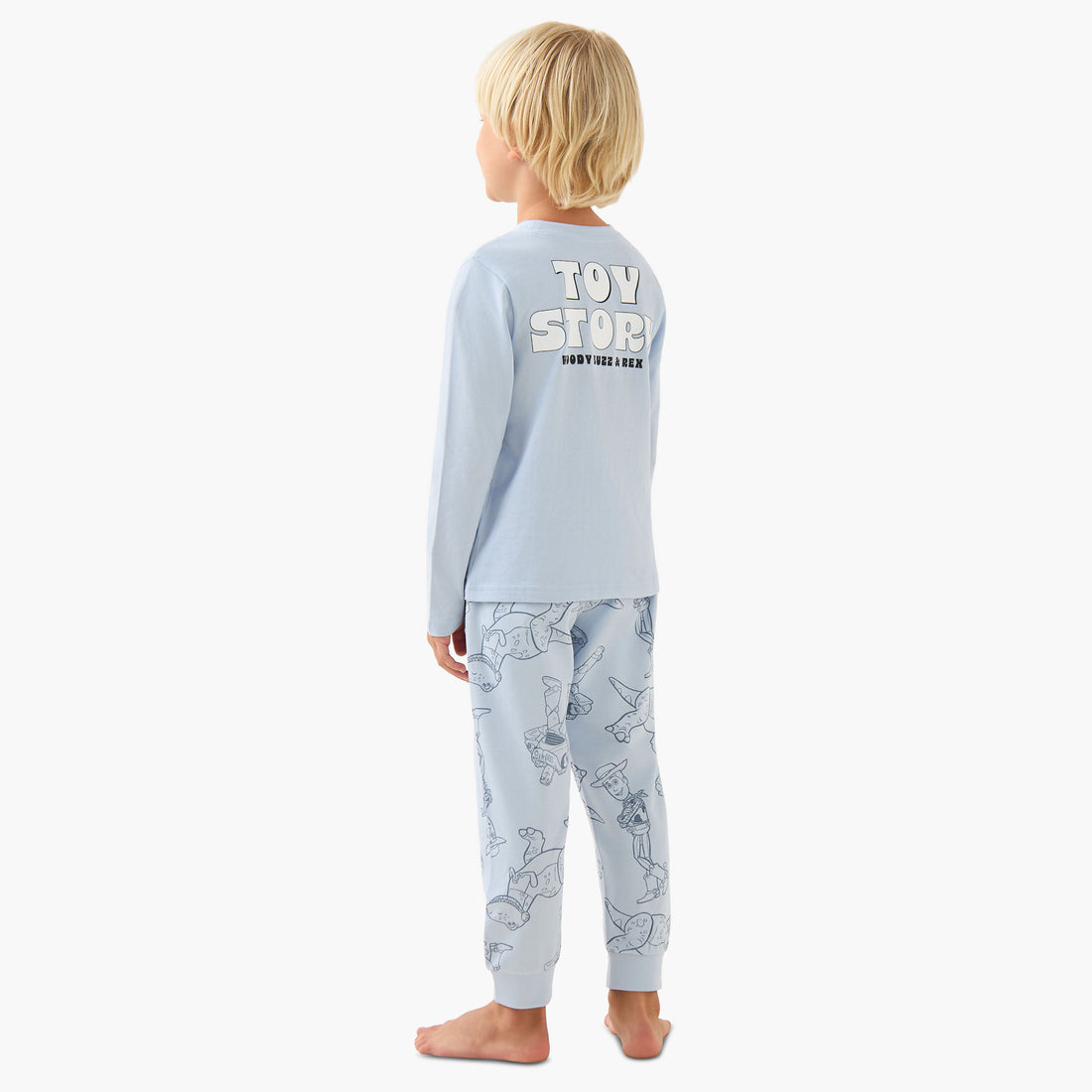Disney Cotton Crew Neck Long Sleeves Pyjama Set with Toy Story Print