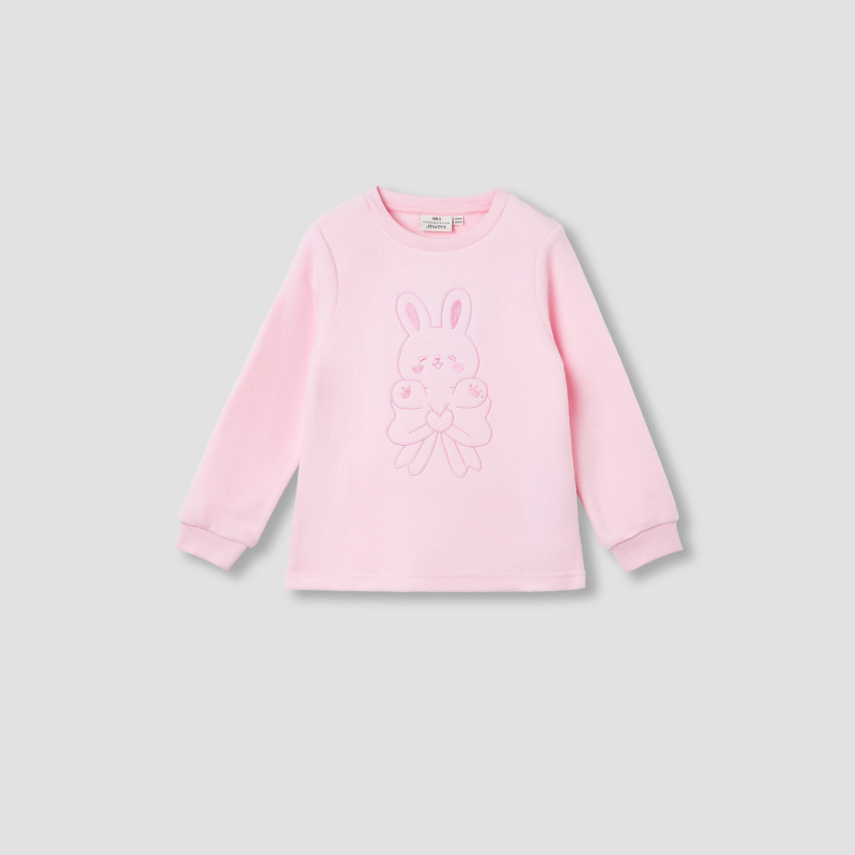 Juniors Bunny Embroidered T-shirt and Pyjama Set