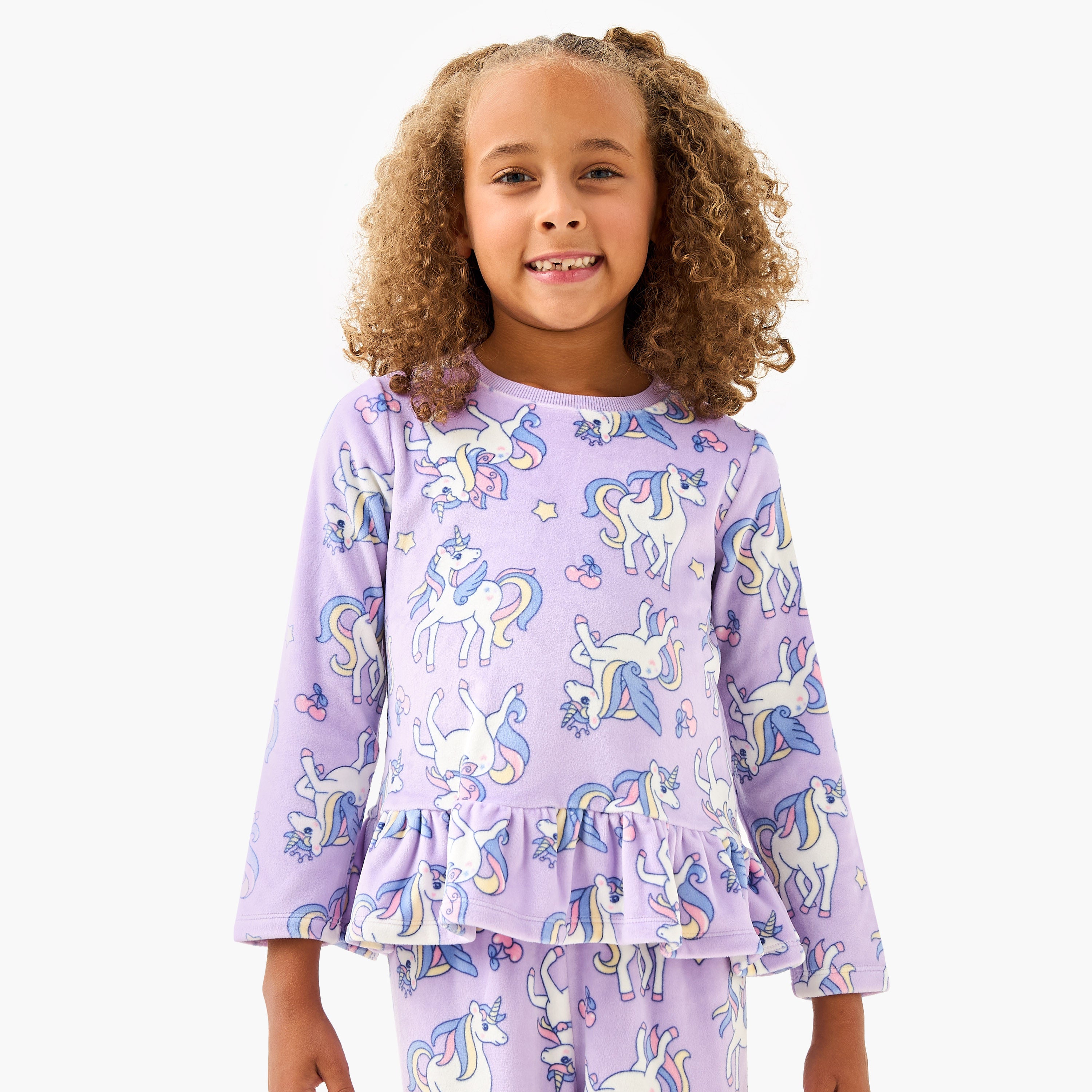 Juniors Unicorn Print T-shirt and Pyjama Set