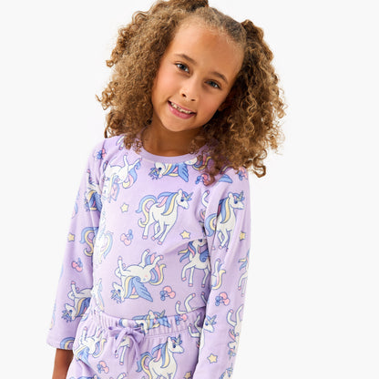 Juniors Unicorn Print T-shirt and Pyjama Set