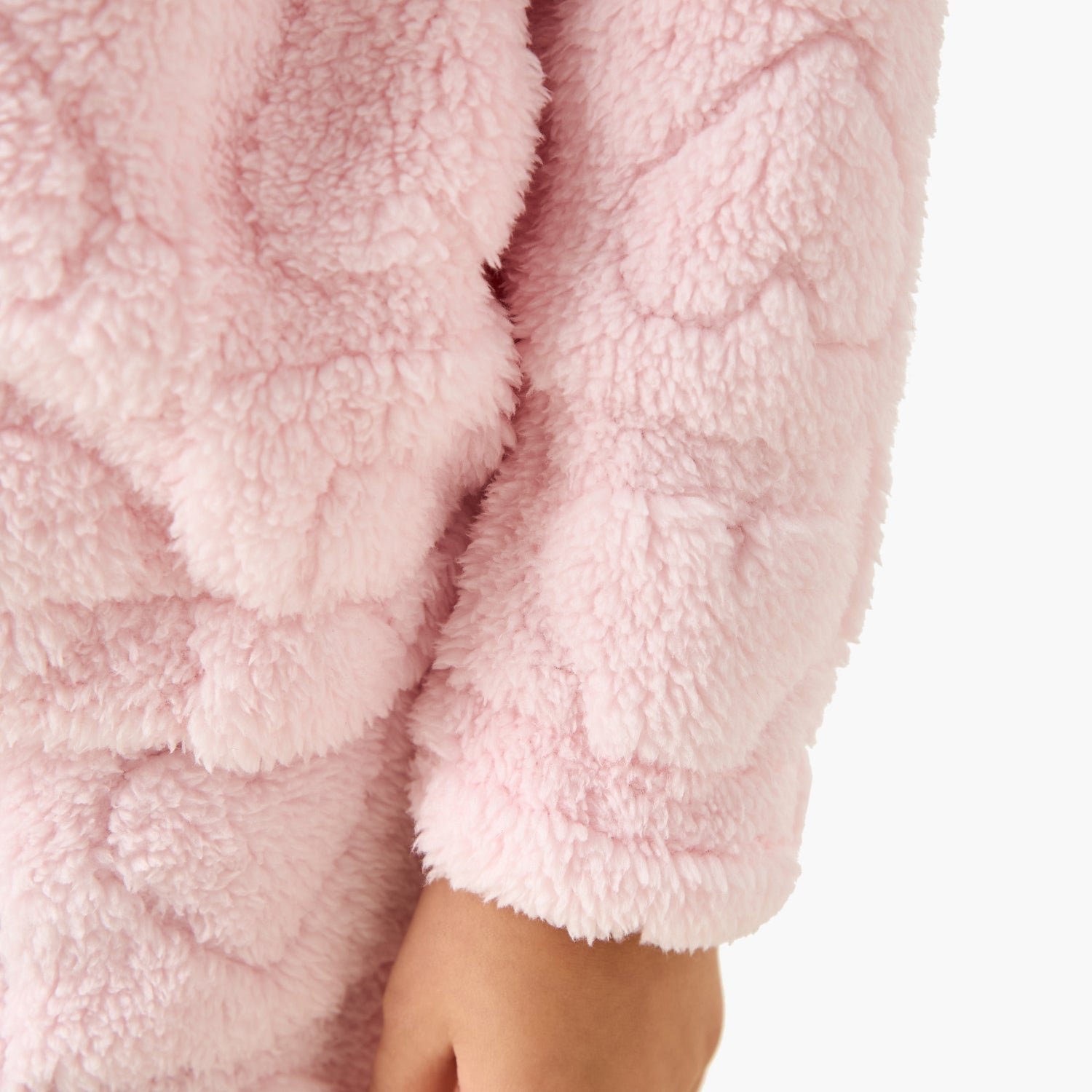 Juniors Girls Pyjama Set with Heart Embossed Print - Polyester - Long Sleeves - Crew Neck