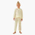 Juniors Cotton Crew Neck Long Sleeves Pyjama Set with Cat Print - Yellow / 2-3 yrs