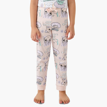 Juniors Printed T-shirt and Pyjama Set