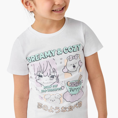 Juniors Printed T-shirt and Pyjama Set