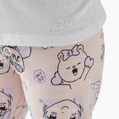 Juniors Printed T-shirt and Pyjama Set