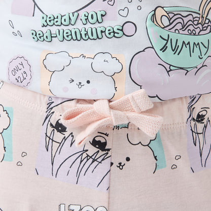 Juniors Printed T-shirt and Pyjama Set
