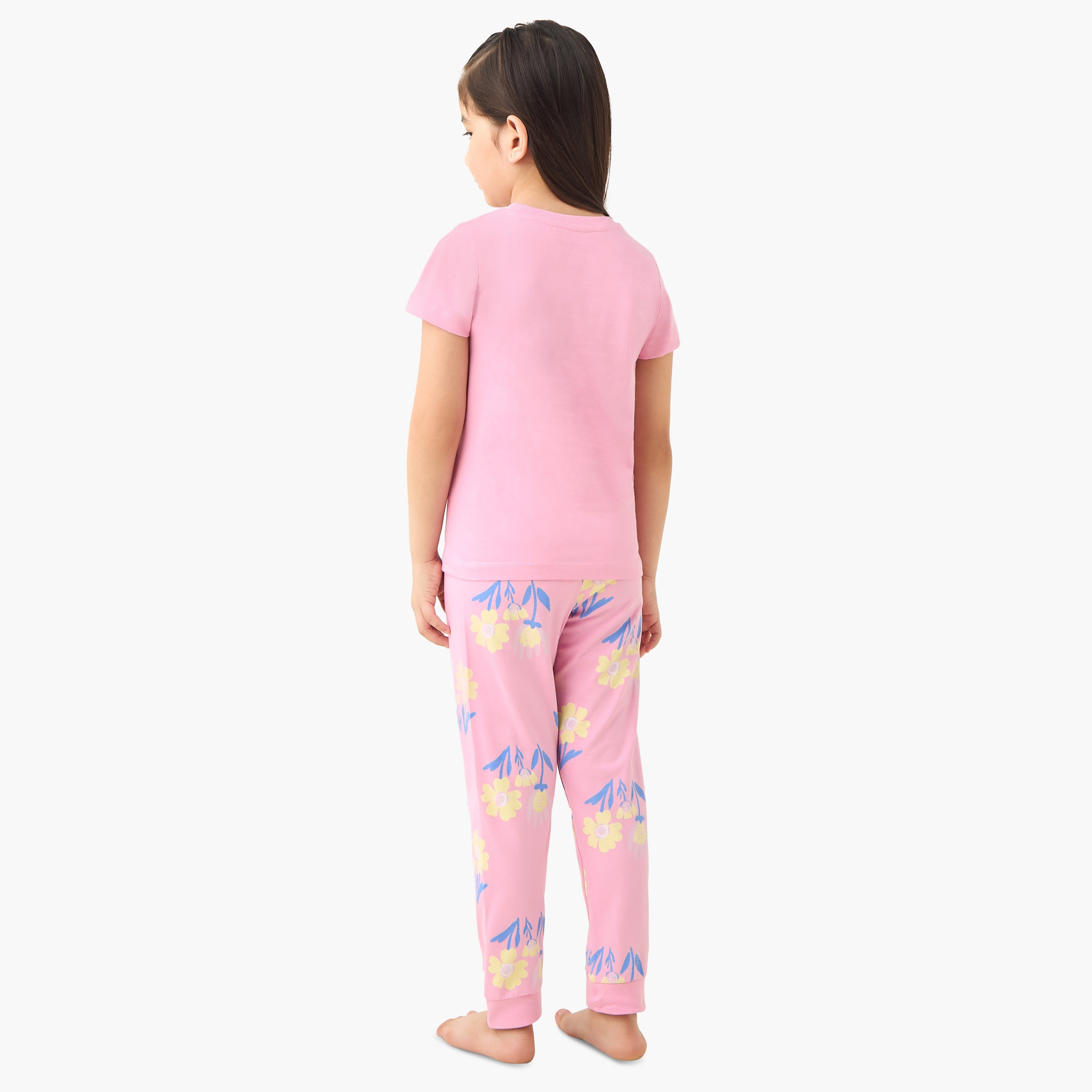 Juniors Floral Print T-shirt and Pyjama Set