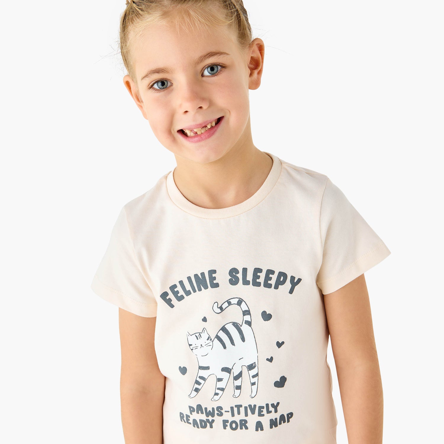 Juniors Cat Print T-shirt and Leggings Set