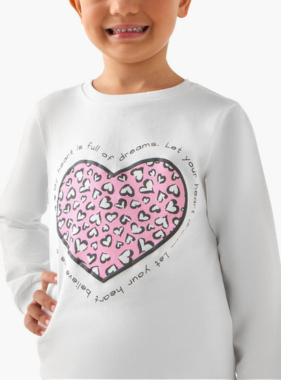 Juniors Cotton Crew Neck Long Sleeves Pyjama Set with Heart Leopard Print-promo_babyshop_Buy2for69_UAE130126-image-5