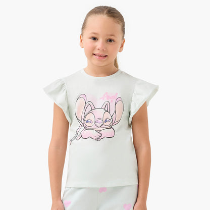 Disney Stitch Print T-shirt and Pyjama Set