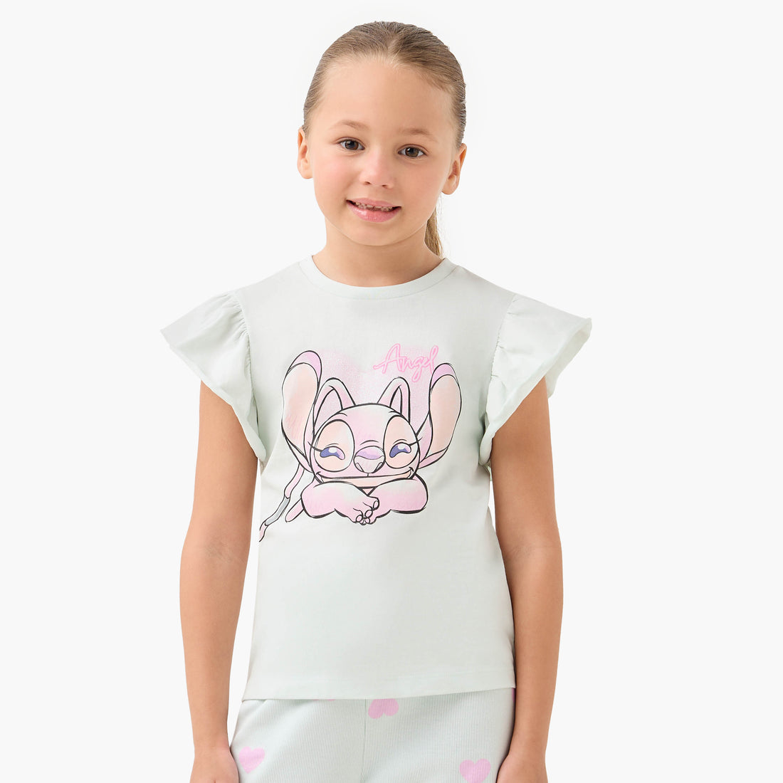 Disney Stitch Print T-shirt and Pyjama Set