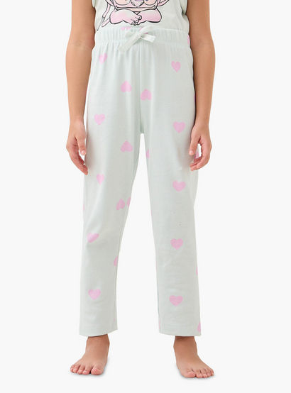 Disney Stitch Print T-shirt and Pyjama Set-girls-clothing-nightwear-image-3