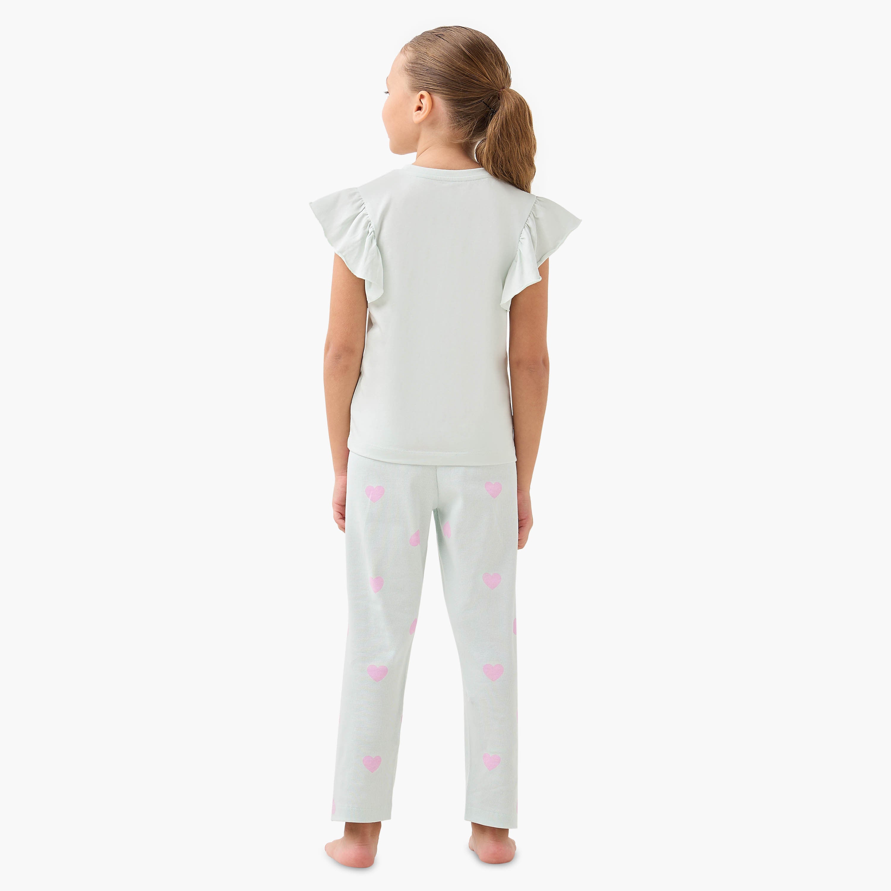Disney Stitch Print T-shirt and Pyjama Set