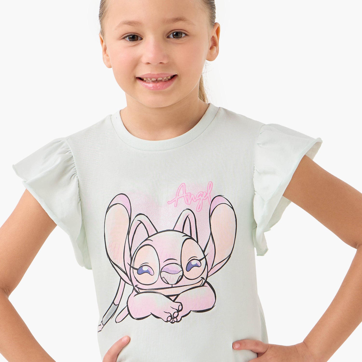 Disney Stitch Print T-shirt and Pyjama Set